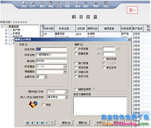 用友政務(wù)GRP/R9軟件賬務(wù)系統(tǒng)會計科目增刪改操作圖文教程