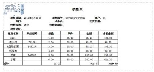 暢捷通T+12.1打印模板如何增加合計行