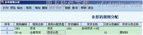 條形碼規(guī)則分配