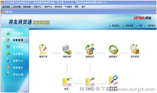 用友商貿(mào)通服裝鞋帽版V10.1銷售管理功能示圖