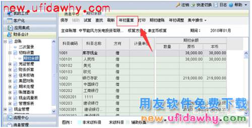 ERP之NC用友總賬年初如何結(jié)轉(zhuǎn)上年余額