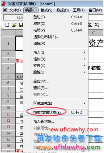 用友T3財務報表不能切換數(shù)據(jù)格式狀態(tài)？ 用友T3 第2張