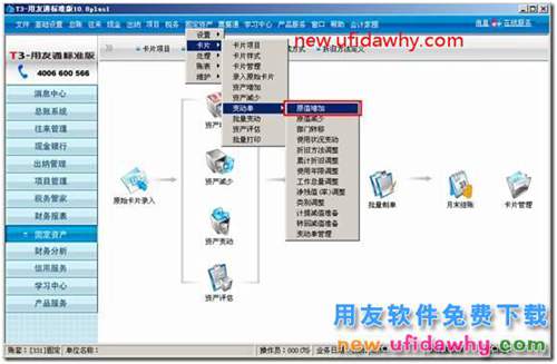 用友T3中固定資產(chǎn)原值增加了應(yīng)該如何操作？ 用友T3 第1張