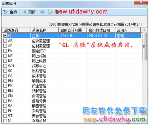 用友U8操作教程：[10]啟用或關(guān)閉總賬系統(tǒng)