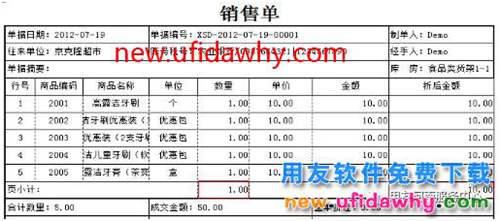 用友T1軟件銷售單打印的頁小計統(tǒng)計不正確？